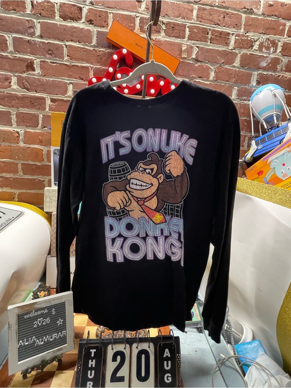 Men's Nintendo Donkey Kong It's On Long Sleeve Shirt